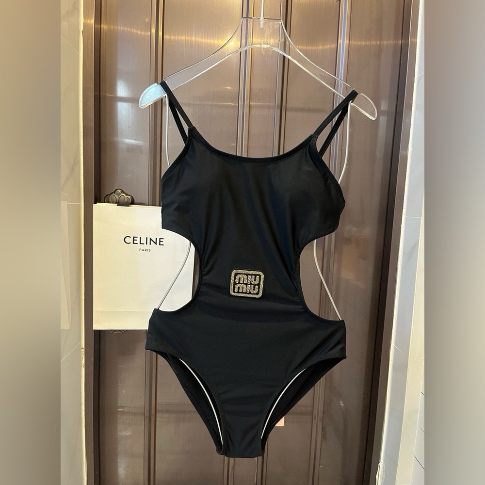 🌟 MIU MIU Designer One-Piece Swimwear Slimming Suit